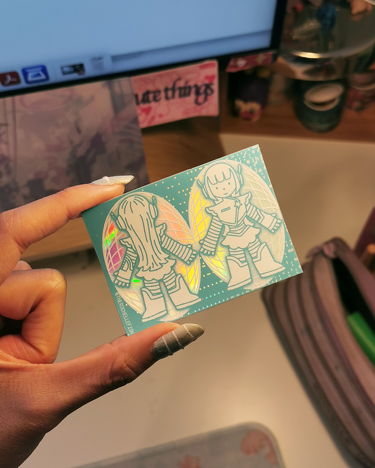 'Calibrating…' Flake Vinyl Sticker