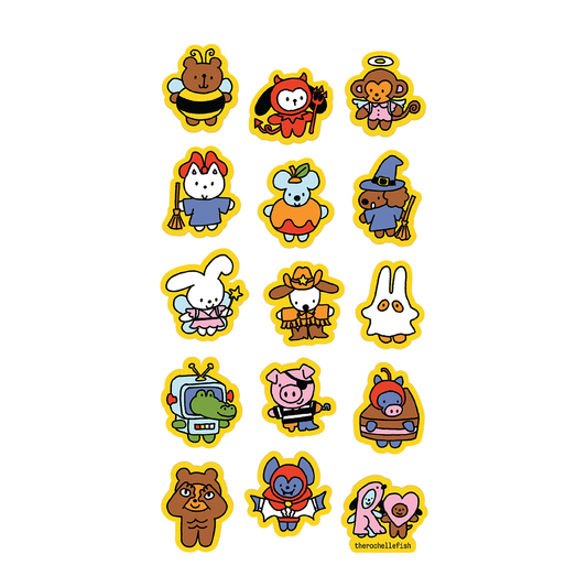 'Costumed Critters' 🐭 Sticker Sheet