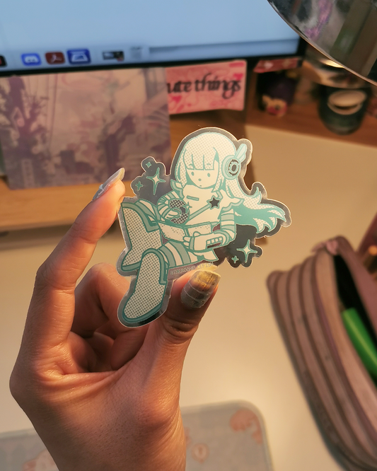 'Eminent Beams' Flake Vinyl Sticker