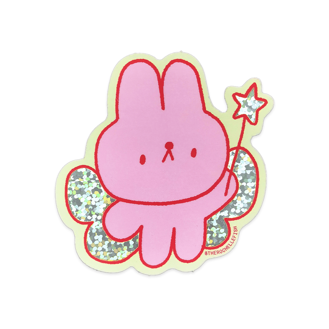 'Fairy Bun' Flake Vinyl Sticker