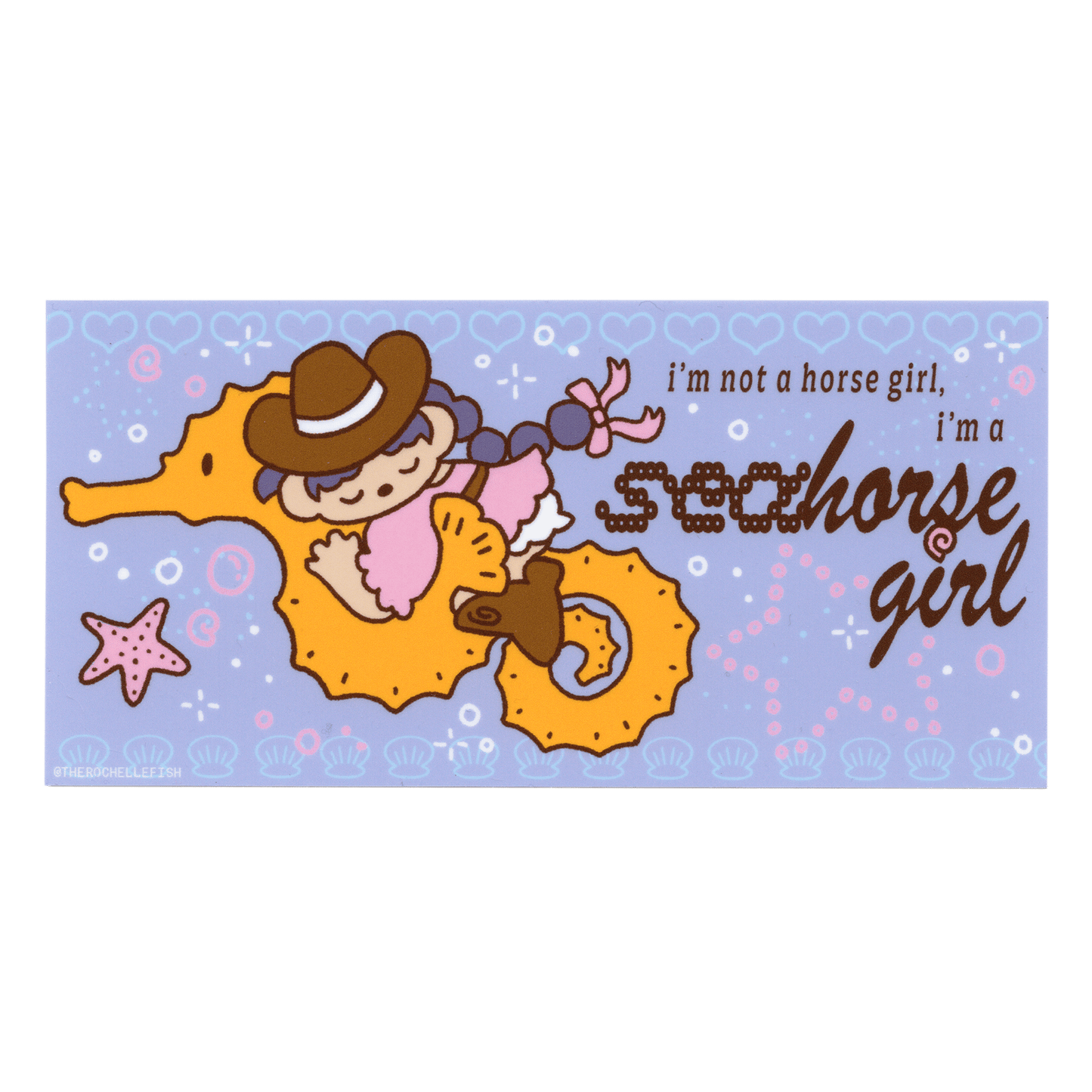 ‘Seahorse Girl’ 🤠🎀 Bumper Sticker