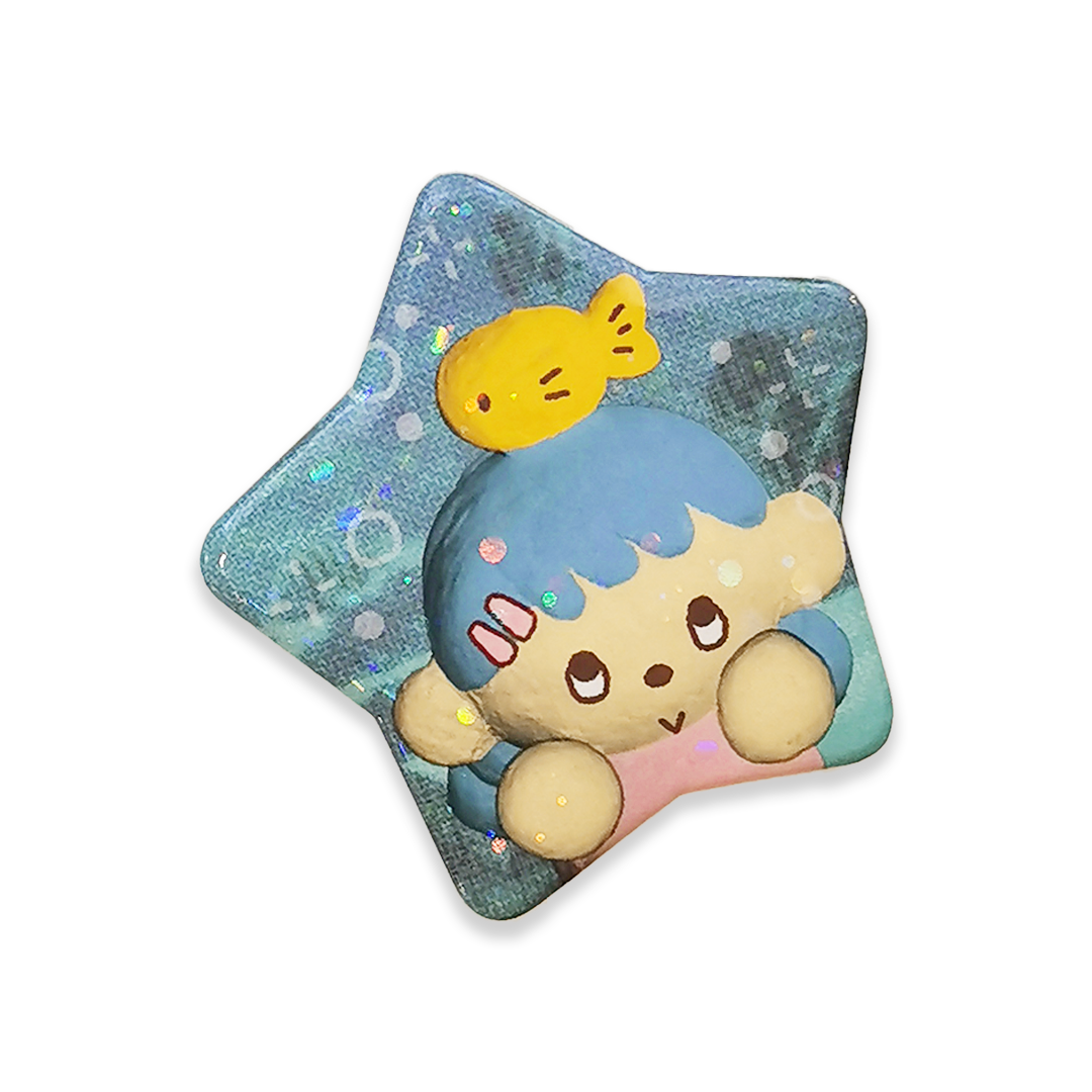 'Unexpected Friend' Star Button Pin