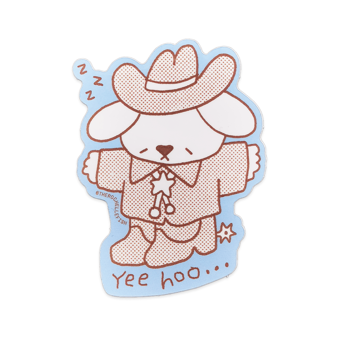 'Yee Hoo' Flake Vinyl Sticker