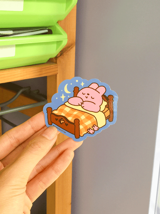 ‘Bedtime Bunny’ Flake Vinyl Sticker