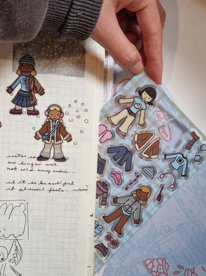 'Winter Dress Up' ❄️🧣 Sticker Sheet
