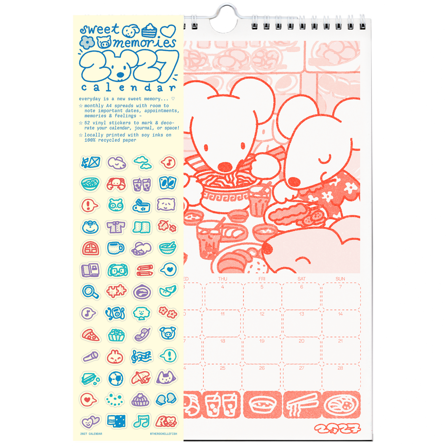 [PREORDER] Sweet Memories ❀‏࿐ 2027 Risograph Calendar
