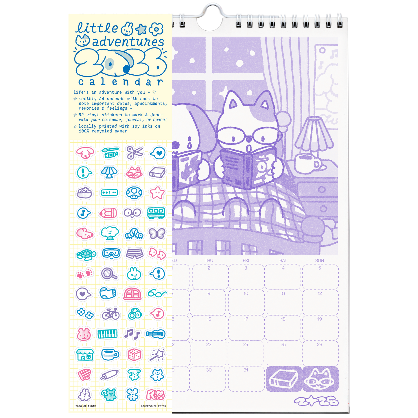 little adventures ✿ 2026 Risograph Calendar [PREORDER]