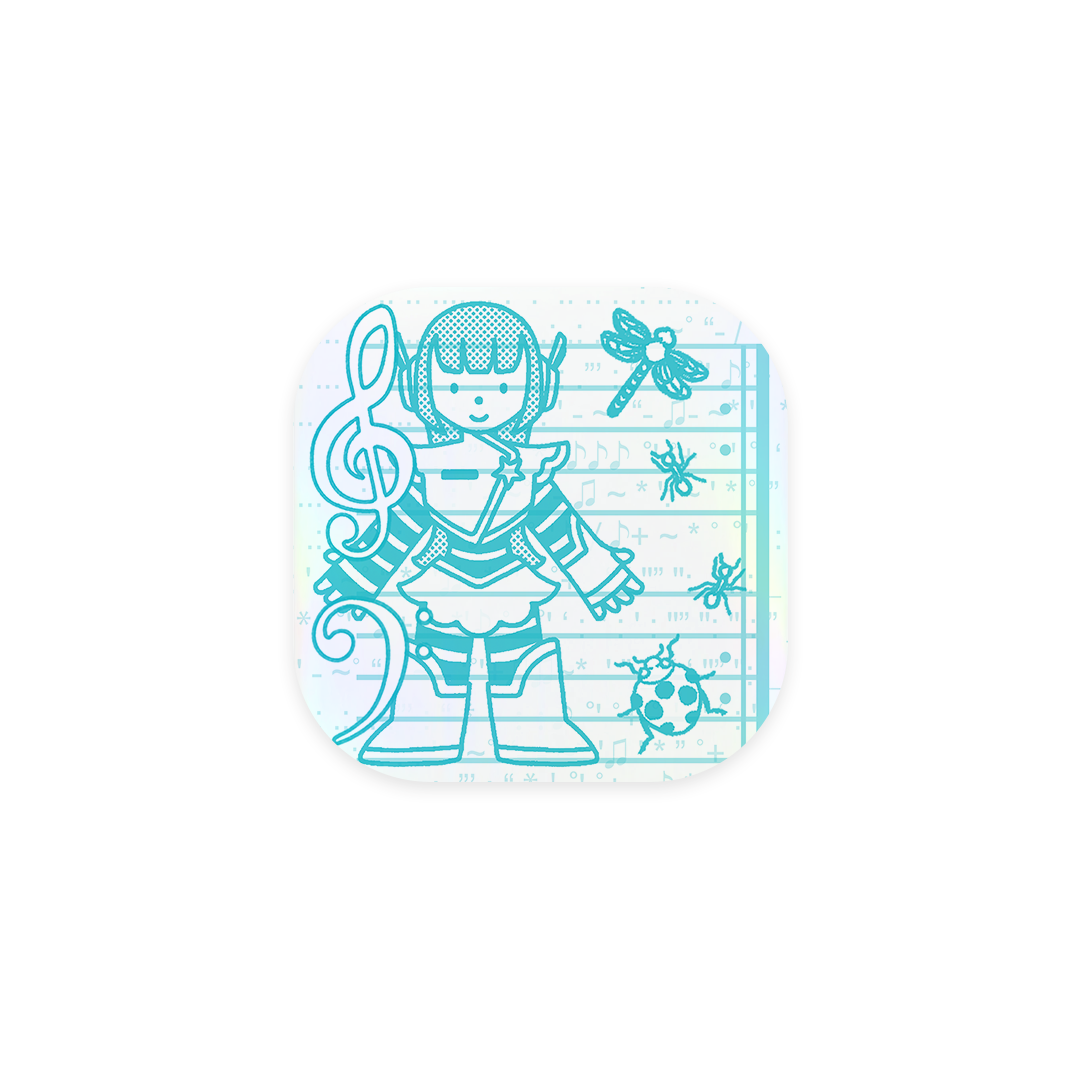 'Chellibugs' 🎼🐞🐜 Square Button Pin [PREORDER]