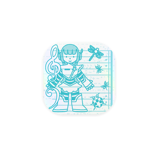 'Chellibugs' 🎼🐞🐜 Square Button Pin [PREORDER]
