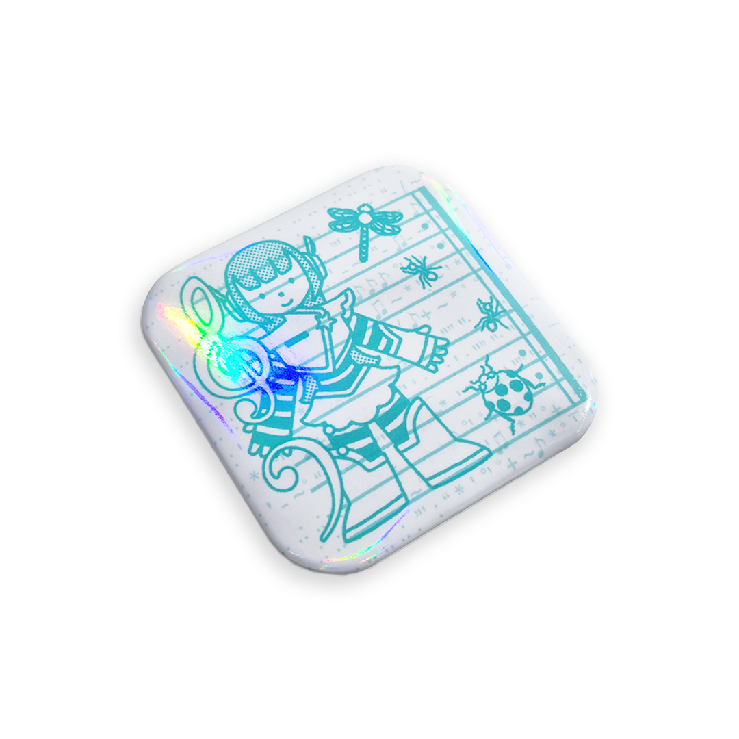 'Chellibugs' 🎼🐞🐜 Square Button Pin
