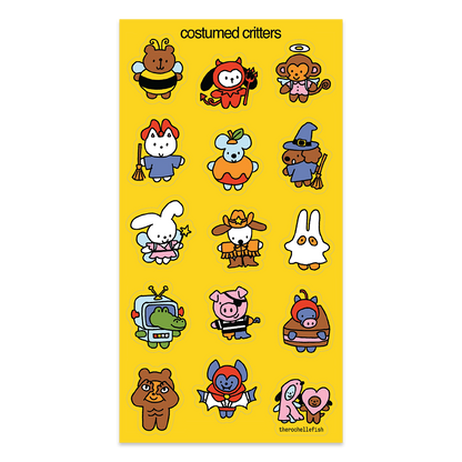 'Costumed Critters' 🐭 Sticker Sheet