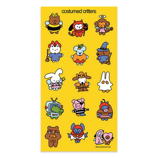 'Costumed Critters' 🐭 Sticker Sheet