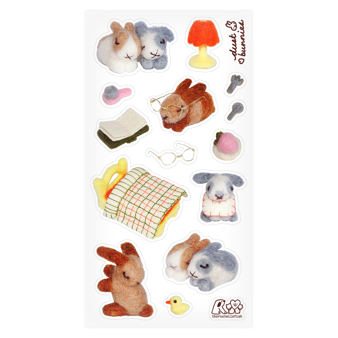 'Dust Bunnies' 🐇 Sticker Sheet