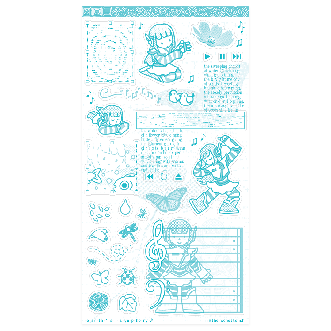 'Earth's Symphony' 🦋🌻 Sticker Sheet [PREORDER]