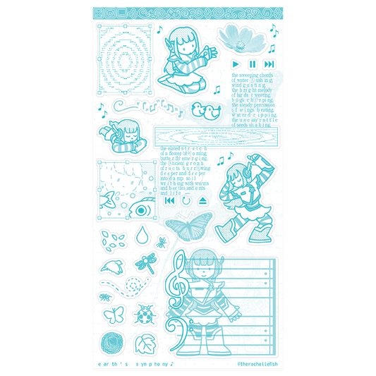 'Earth's Symphony' 🦋🌻 Sticker Sheet [PREORDER]