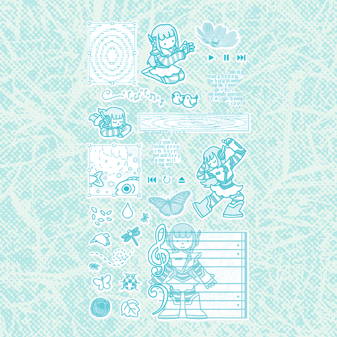 'Earth's Symphony' 🦋🌻 Sticker Sheet [PREORDER]
