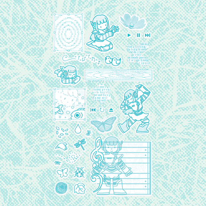 'Earth's Symphony' 🦋🌻 Sticker Sheet [PREORDER]
