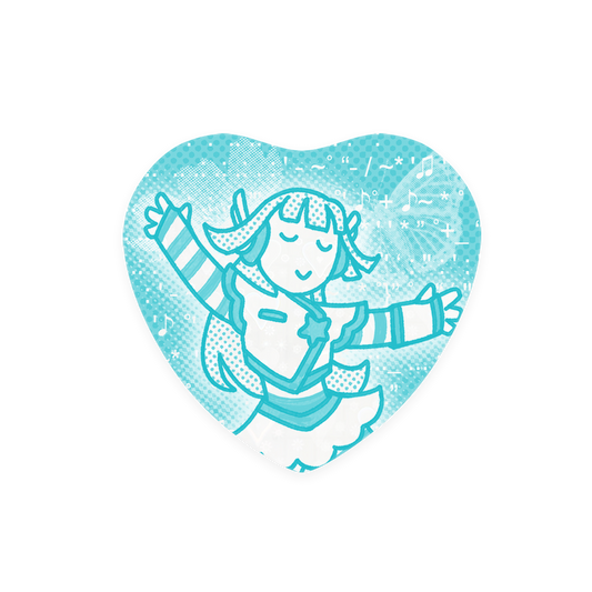 'Epic Tune' 🦋💗🎶 Heart Button Pin [PREORDER]