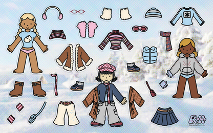 'Winter Dress Up' ❄️🧣 Sticker Sheet [PREORDER]