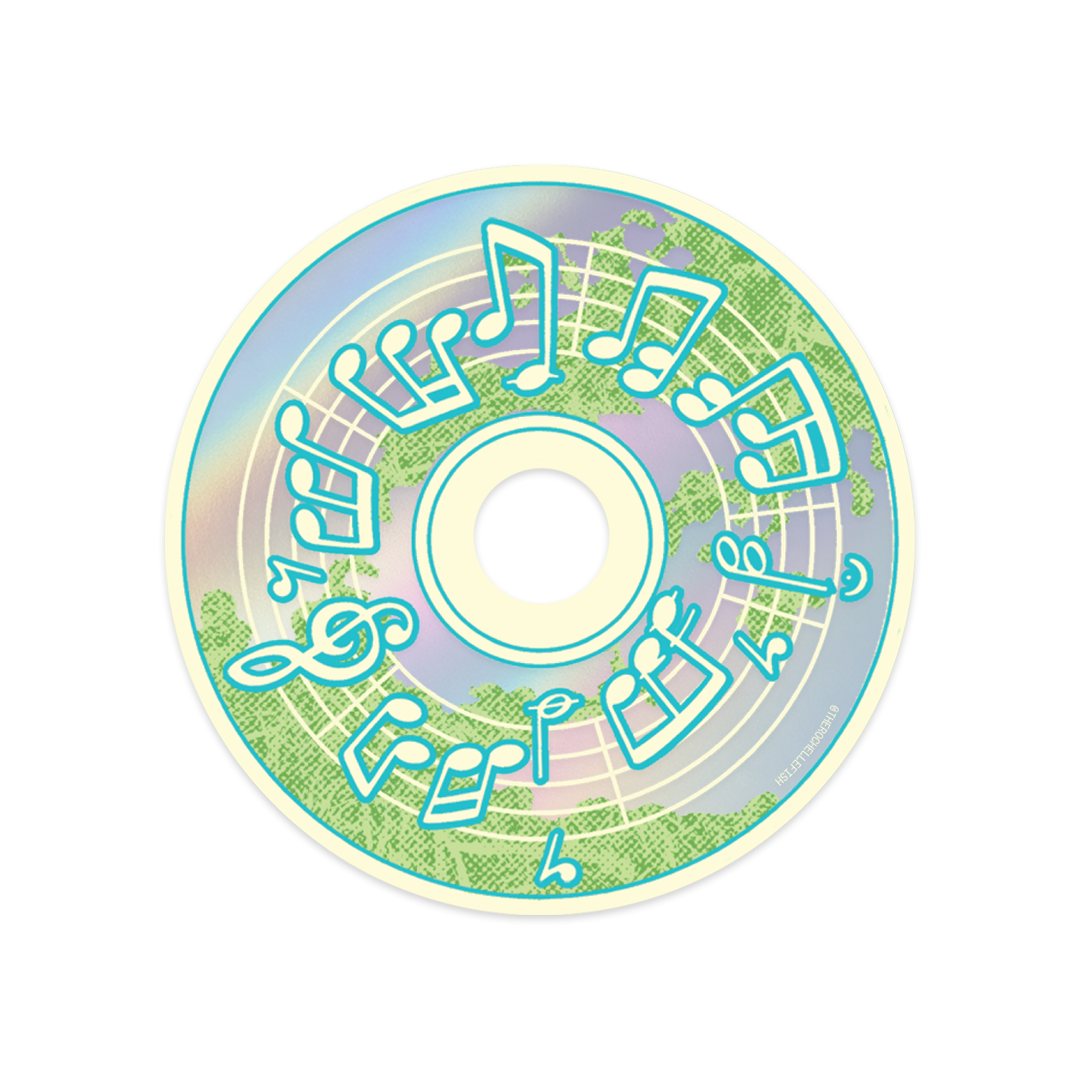 Earth CD 🪲🌐 Flake Vinyl Sticker [PREORDER]