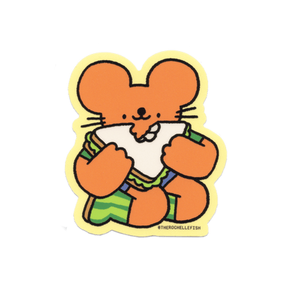 ‘Sandwich Mouse’ Flake Vinyl Sticker