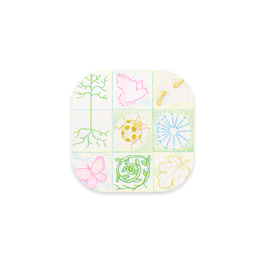 'Earth's Symphony' 🪲🌸🦋🌻 Square Button Pin [PREORDER]