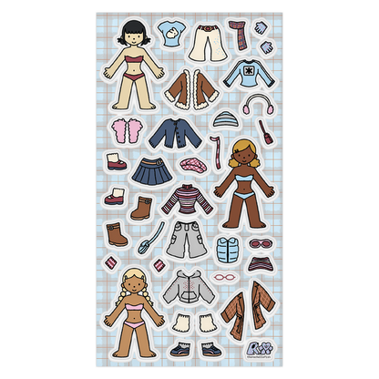 'Winter Dress Up' ❄️🧣 Sticker Sheet [PREORDER]