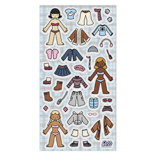 'Winter Dress Up' ❄️🧣 Sticker Sheet [PREORDER]