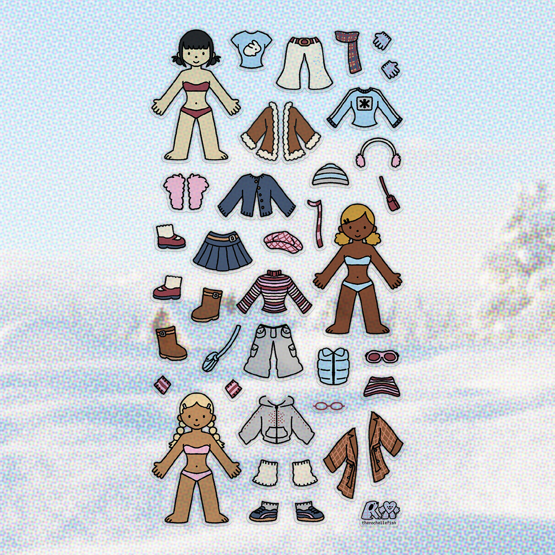 'Winter Dress Up' ❄️🧣 Sticker Sheet