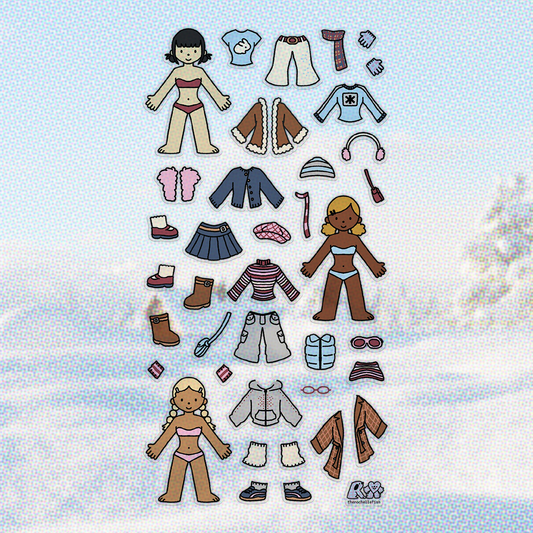 'Winter Dress Up' ❄️🧣 Sticker Sheet [PREORDER]