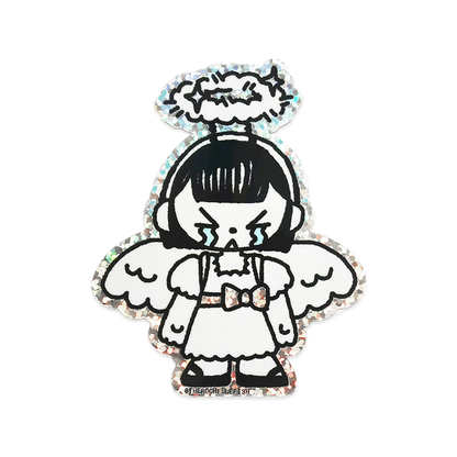 Crying Angel 💧🪽 Flake Vinyl Sticker