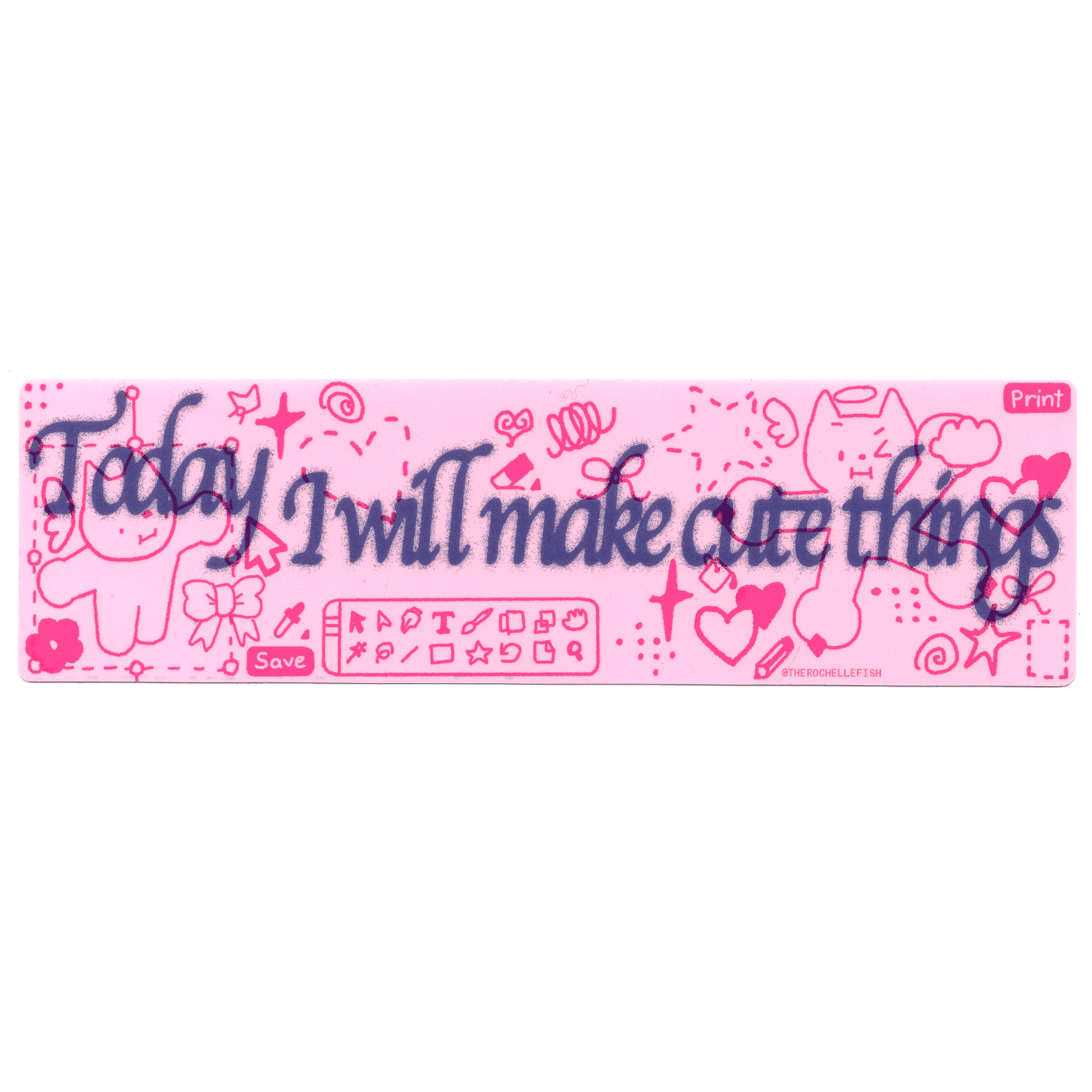 ‘Today I Will Make Cute Things' Bumper Sticker 