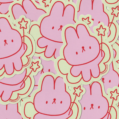 [B-GRADE] ‘Fairy Bun' Flake Vinyl Sticker